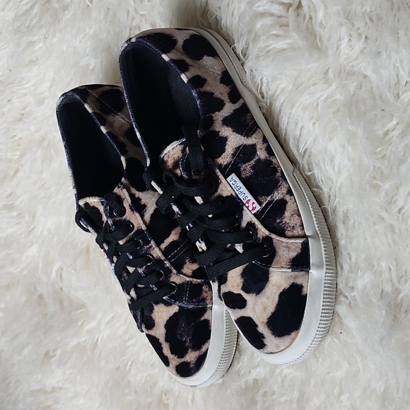 SUPERGA 2750 FANVELVETW Leopard Sneakers Unisex Men's 7 Women's 8.5 - Picture 11 of 11